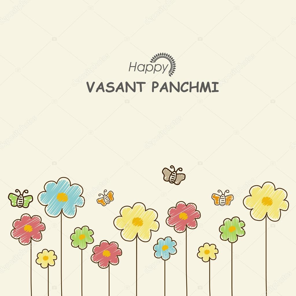 Happy Vasant Panchami festival celebration concept.