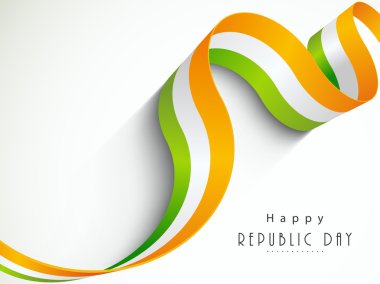 National flag color stripes for Indian Republic Day. clipart