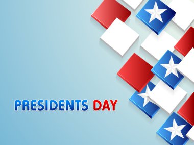 Amerikan başkanları günü kutlama için parlak blokları.