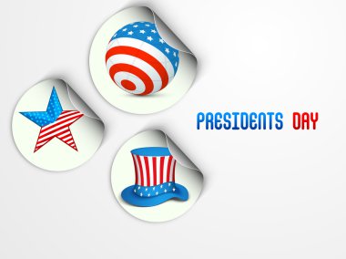 Etiket veya etiket Amerikan başkanları günü için.