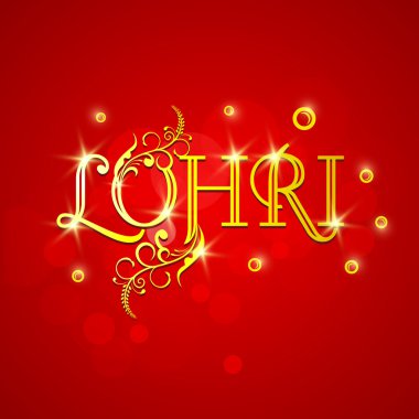 Greeting card design for Punjabi festival, Lohri celebration. clipart