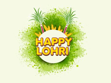 Etiket veya etiket Punjabi festival, lohri kutlama için.