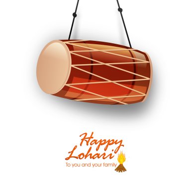 Punjabi festival, mutlu Lohri kutlama davul ile.