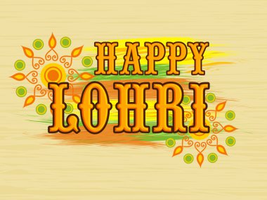 Posteri veya başlığı Punjabi festival, Lohri kutlama için.