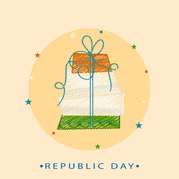 Greeting card design for Indian Republic Day celebration. — Stock Vector