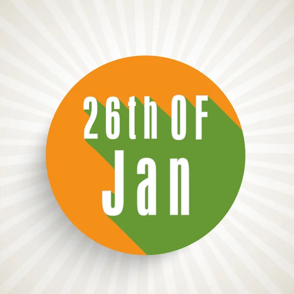 Etiqueta o etiqueta de celebración del Día de la República India . — Vector de stock