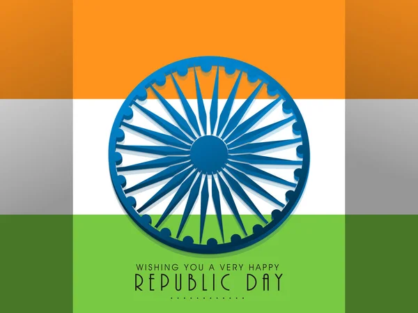 Heureux fond de la République indienne avec drapeau . — Image vectorielle