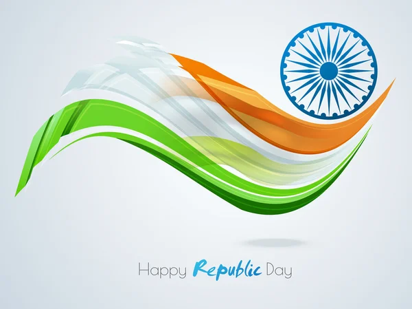 Joyeuse fête de la République indienne avec Ashoka Wheel . — Image vectorielle