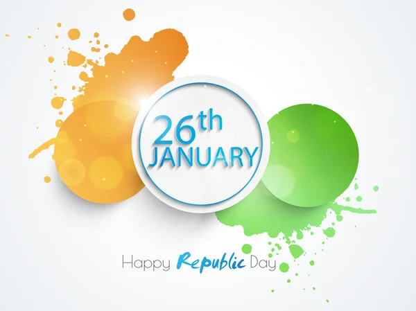 Etiqueta o etiqueta de celebración del Día de la República India feliz . — Archivo Imágenes Vectoriales