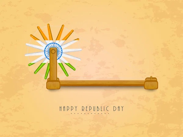 Happy Hint Cumhuriyeti günü kutlama çıkrık ile. — Stok Vektör