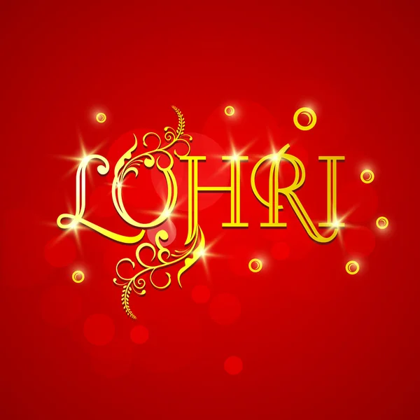 Grußkarten-Design für Punjabi-Fest, Lohri-Feier. — Stockvektor