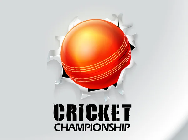 Cricket Championship concept with red ball.