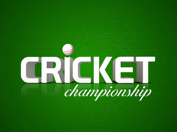 Design de cartaz ou banner para o Campeonato de Críquete . — Vetor de Stock