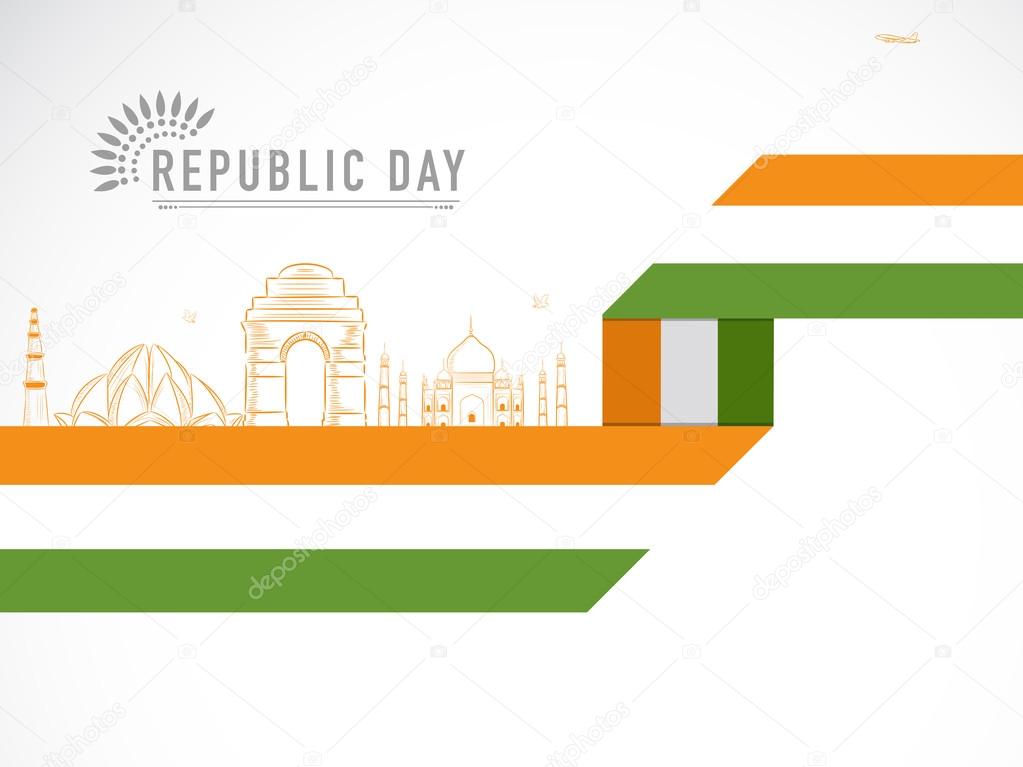 Indian Republic Day celebration with historical monuments.