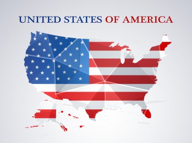 Harita ile Amerikan başkanları günü kutlama.
