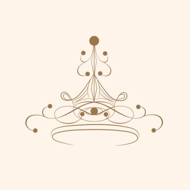 Yaratıcı şık taç tasarım.