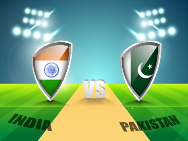 Hindistan Vs Pakistan kriket maçı kavramı.