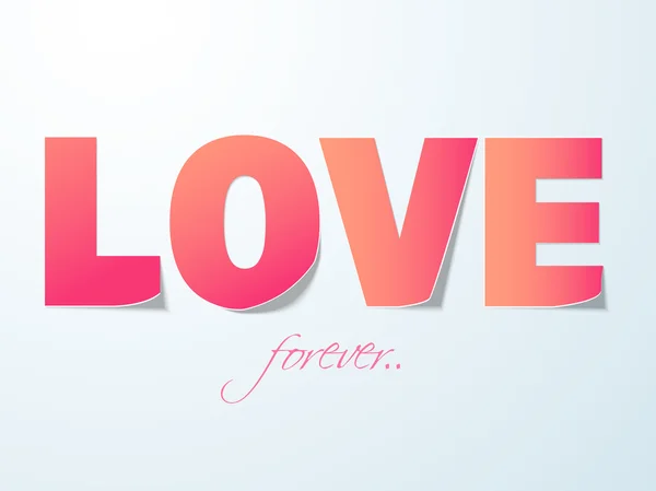 Glad Alla hjärtans dag firandet med kärlek text. — Stock vektor