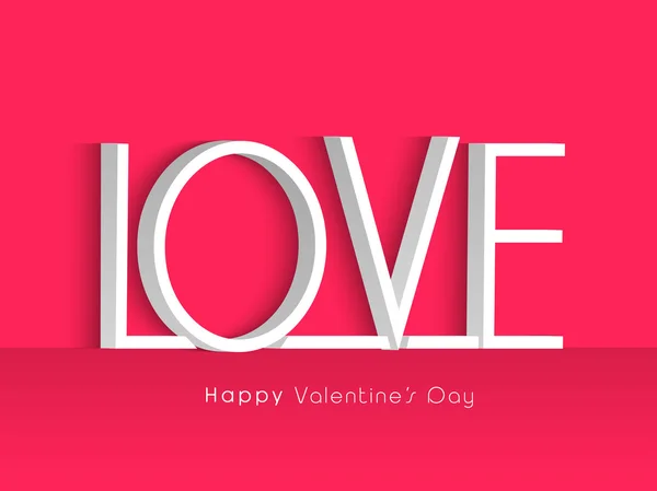 Feliz día de San Valentín celebraciones con texto 3D . — Vector de stock