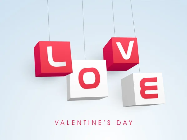 Happy Valentine's Day viering met stijlvolle tekst. — Stockvector