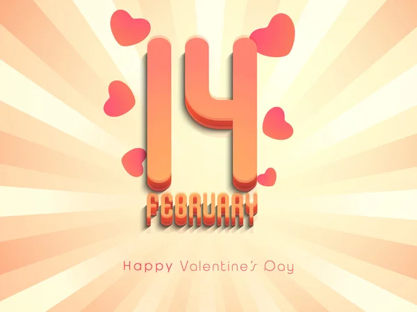 14 février, Joyeuse Saint-Valentin — Image vectorielle