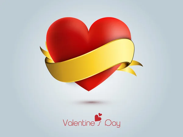 Happy Valentine's Day celebrations with heart. — Stock Vector