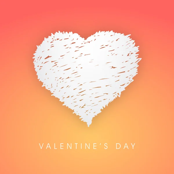 Wenskaart met hart voor Valentine's Day viering. — Stockvector