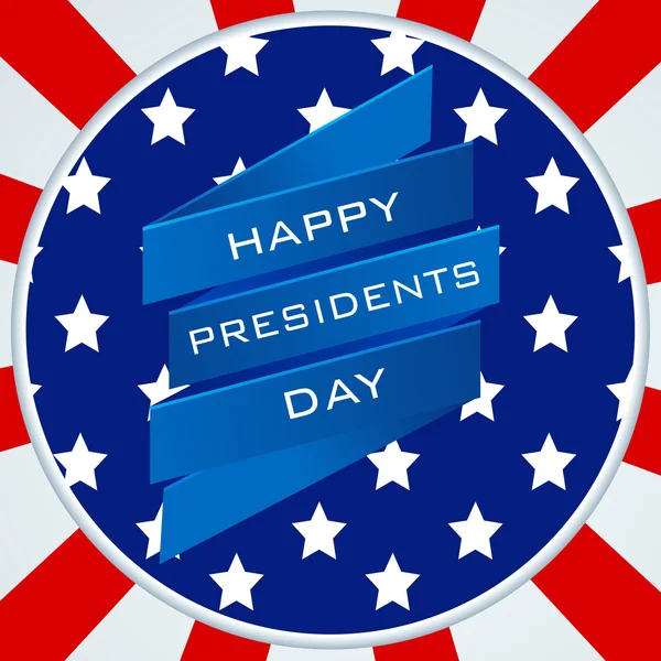 Adesivo o etichetta di design per Happy Presidents Day celebrazione . — Vettoriale Stock
