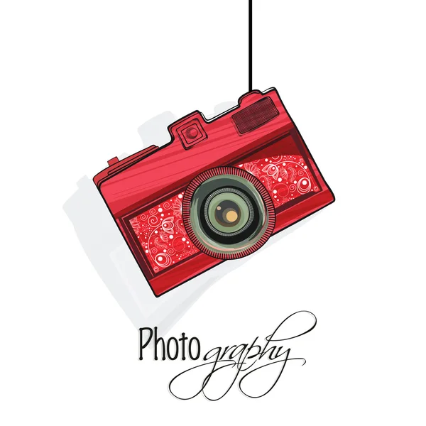 Concepto de cámara fotográfica . — Vector de stock