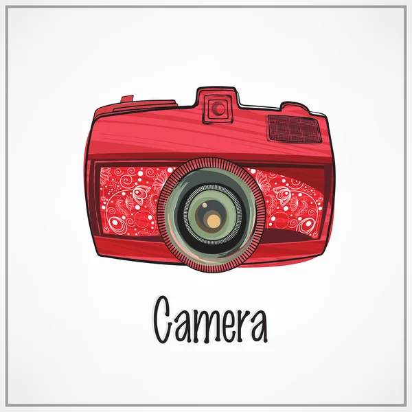 Concept of photographic camera. — Stock Vector