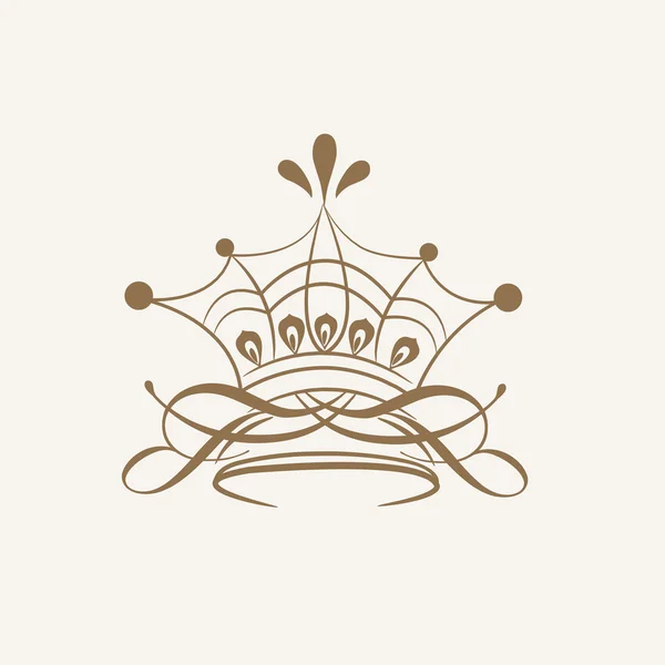 Kreativ eleganta crown design. — Stock vektor