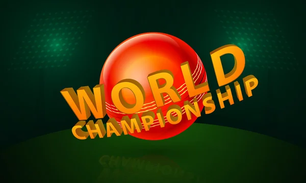 Concetto di campionato del mondo con pallone rosso lucido . — Vettoriale Stock