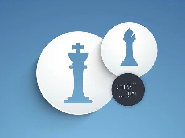 Conceito de xadrez com suas figuras . —  Vetores de Stock
