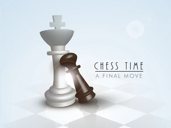 Concept de mouvement final d'échecs . — Image vectorielle