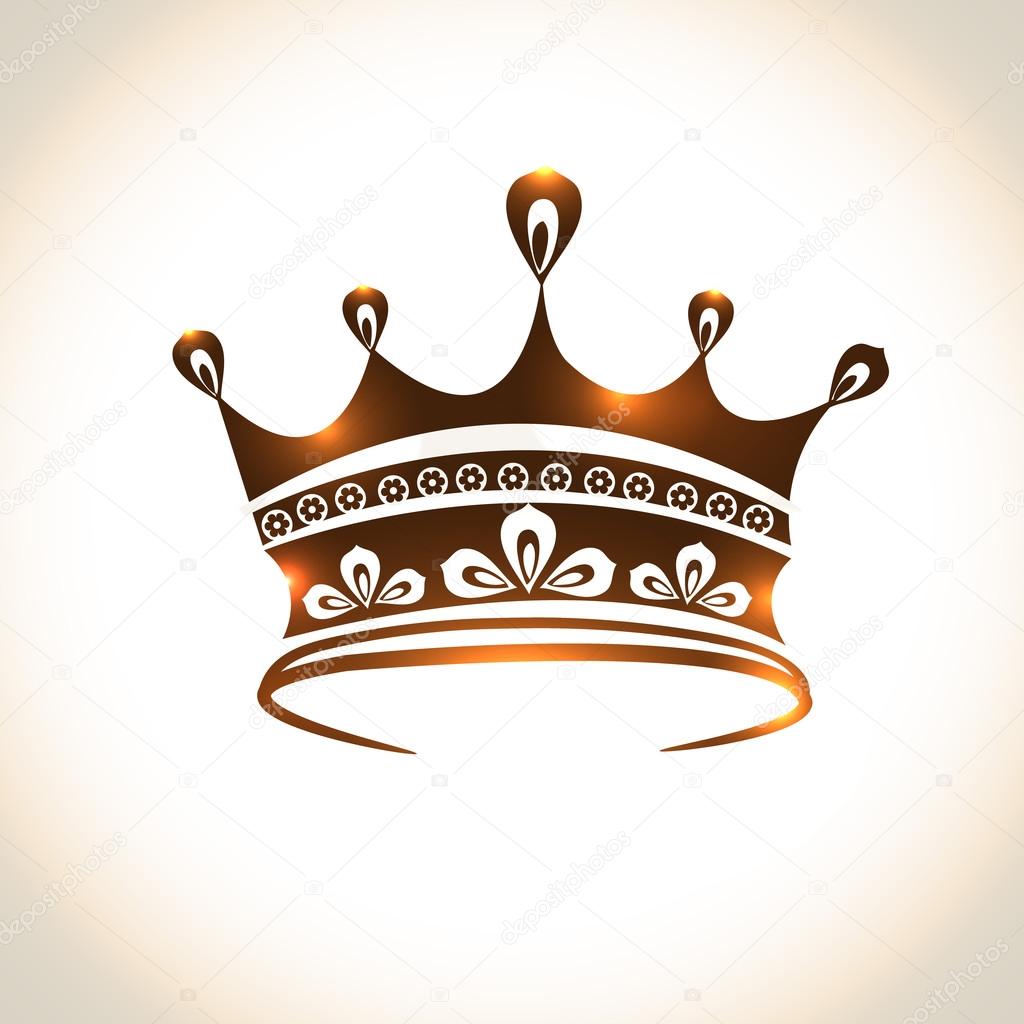 Creative shiny design of crown.