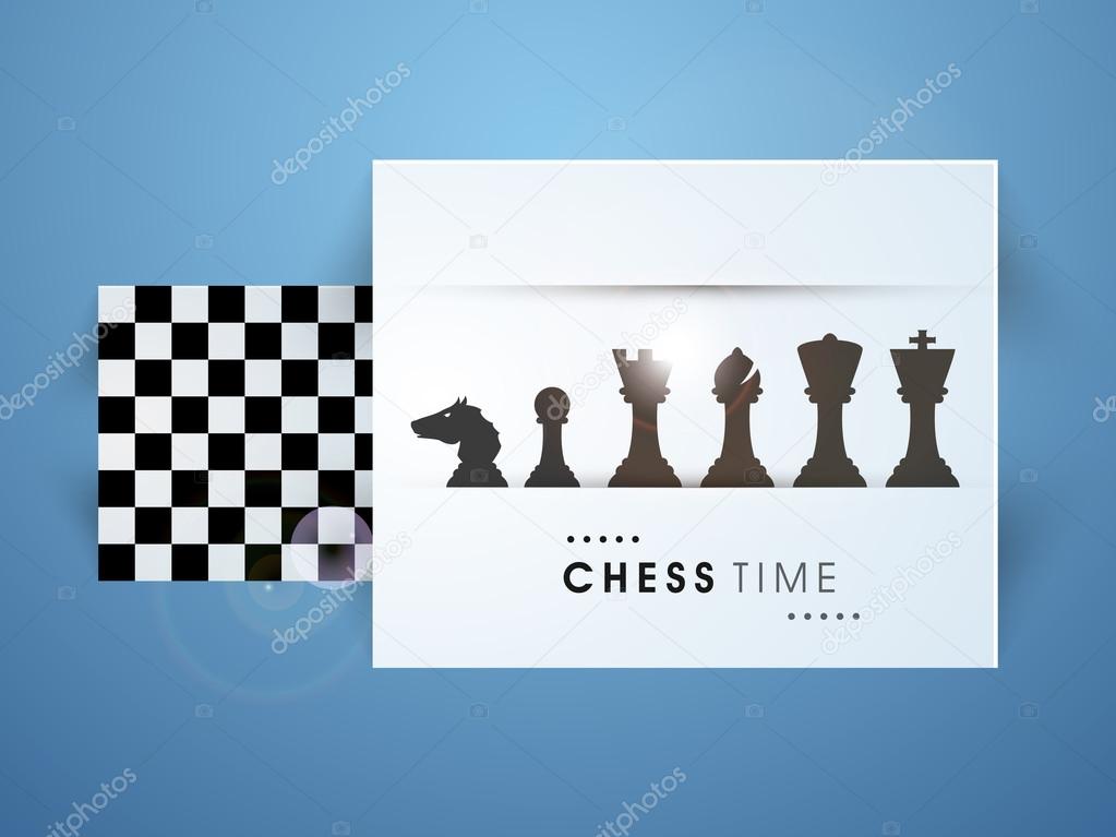 Concept of chess with board and its figures.
