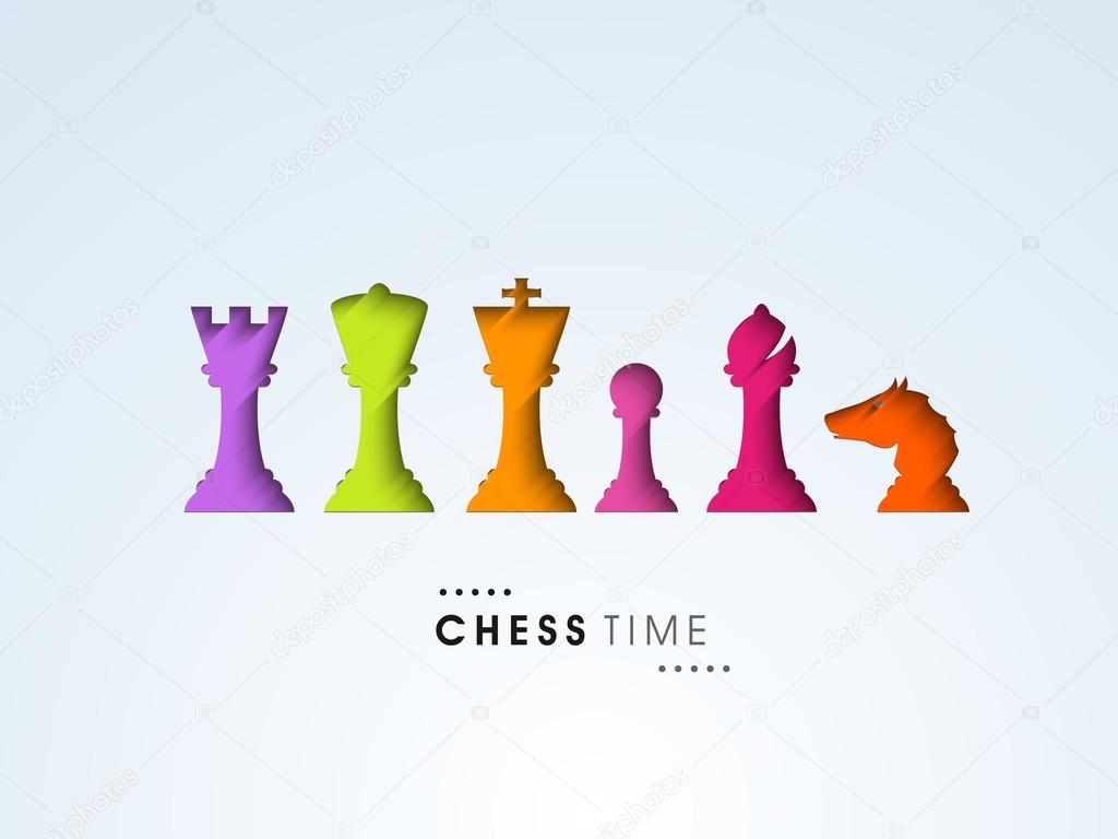 Conjunto de vetores de figuras de xadrez. rei, rainha, bispo