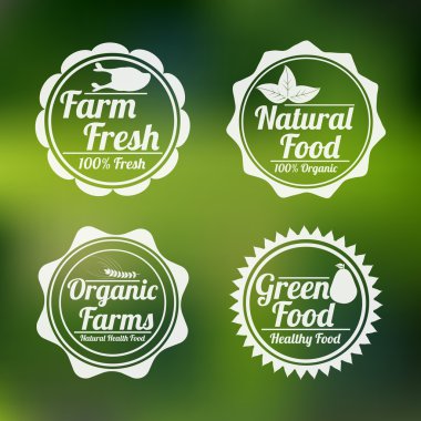 Rozet, etiket ve etiket için yemek salonu.