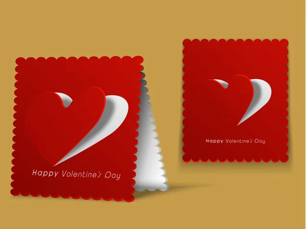 Pozdrav card design pro šťastný Valentines Day celebration. — Stockový vektor