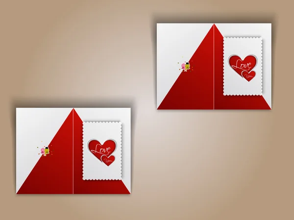 Diseño de tarjetas de felicitación para la celebración del Día de San Valentín . — Archivo Imágenes Vectoriales