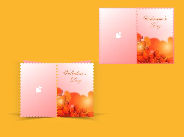 Дизайн поздравительных открыток для празднования Дня Святого Валентина . — стоковый вектор