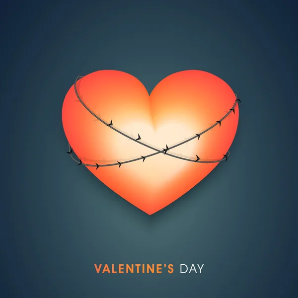 Happy Valentines Day viering met hart. — Stockvector