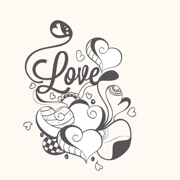 Diseño de tarjetas de amor para la celebración del Día de San Valentín . — Vector de stock