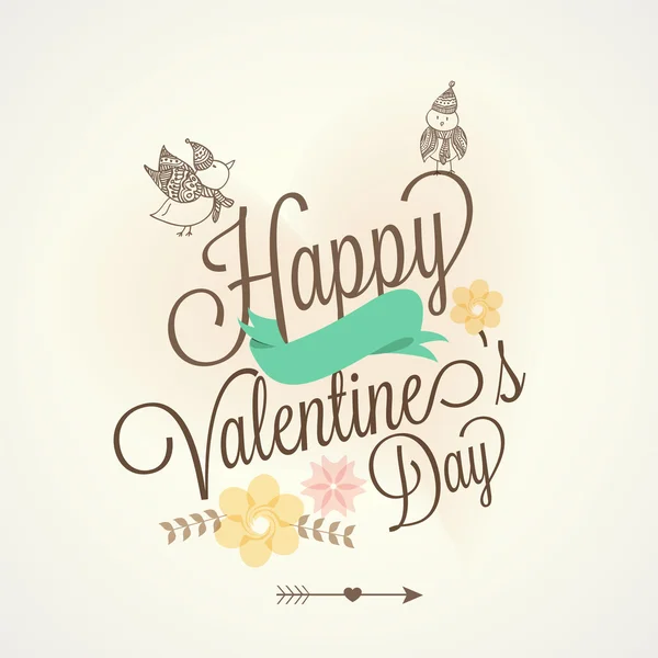Greeting card design for Happy Valentines Day celebration. — Stock Vector