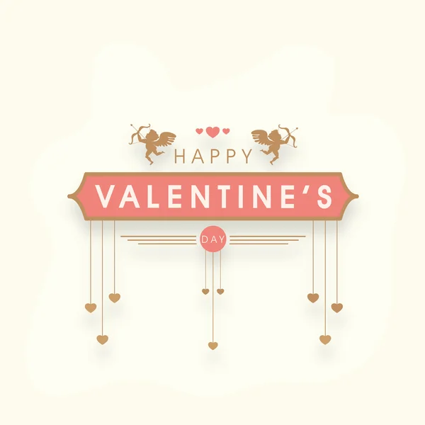 Greeting card design for Happy Valentines Day celebration. — Stock Vector