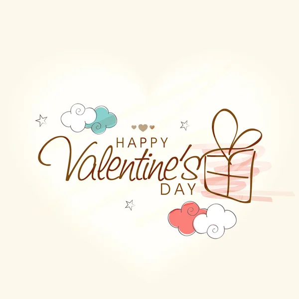 Biglietto di auguri per Felice Giorno di San Valentino . — Vettoriale Stock