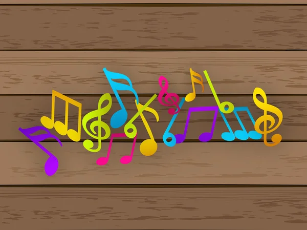 Notes de musique colorées . — Image vectorielle