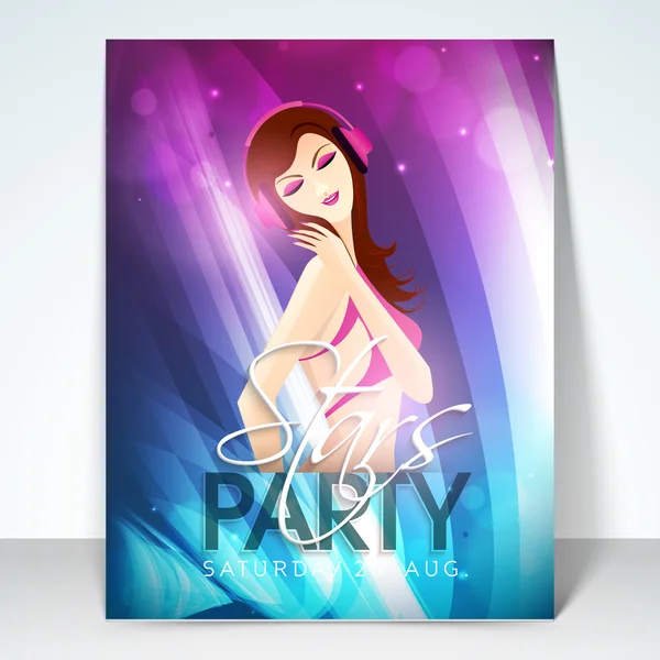 Party flyer, banner eller mall. — Stock vektor