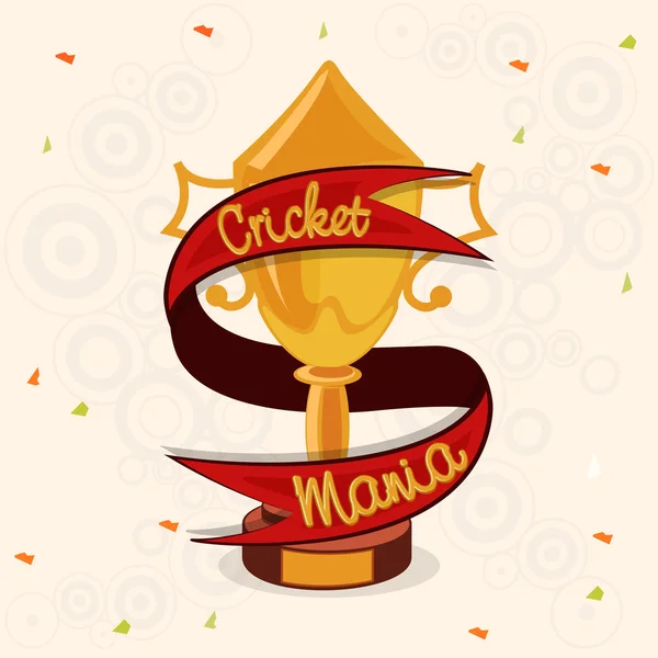 Winnen trophy voor cricket sport concept. — Stockvector