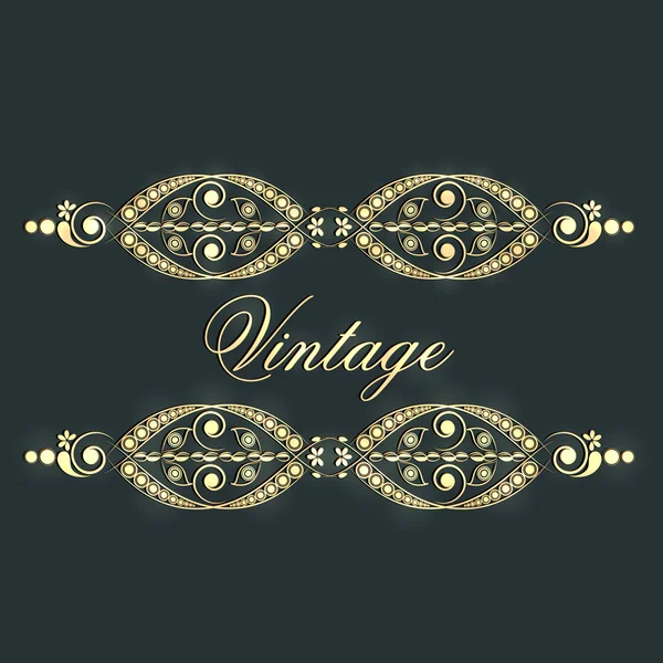 Conceito de design elegante fronteira vintage . — Vetor de Stock